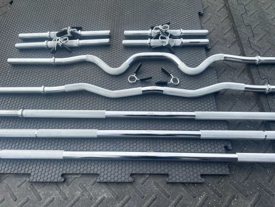 Gryf prosty gładki chromowany SFF 2x 40cm 28mm + zaciski sprężynowe