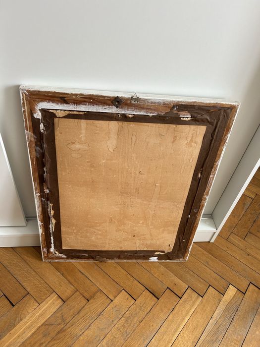 Lustro w drewnianej ramie  60 x 70 stare lustro
