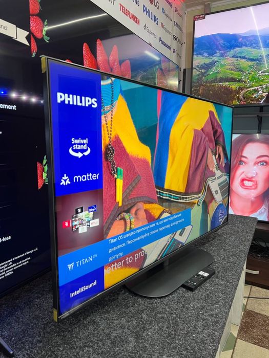 Телевізор Philips 50” дюймів 4K QLED, 120 Гц, Ambilight