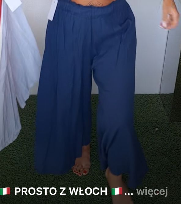 Luzne spodnie granat rozm uniersalny