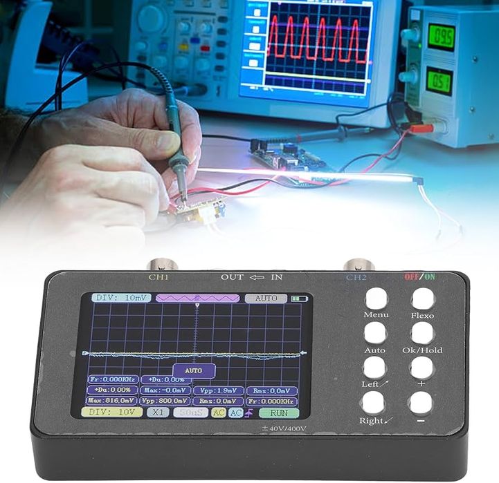 Fyflyear Mini oscyloskop cyfrowy 50M częstotliwość próbkowania10M