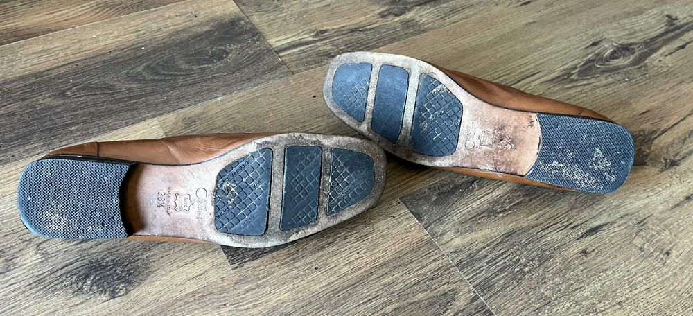 Skórzane włoskie buty Donna Carolina, brązowe, rozmiar 38,5