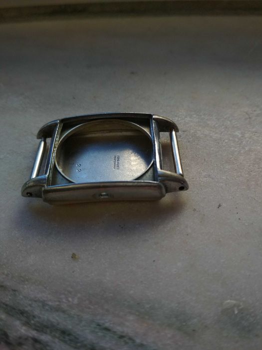 caixa metal para antigo relogio pulso
