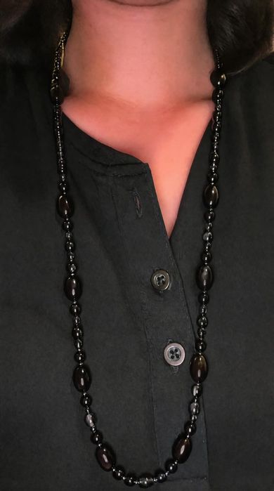Conjunto Colar Longo de Cristais + Pulseira Unisex (Nova) - €24