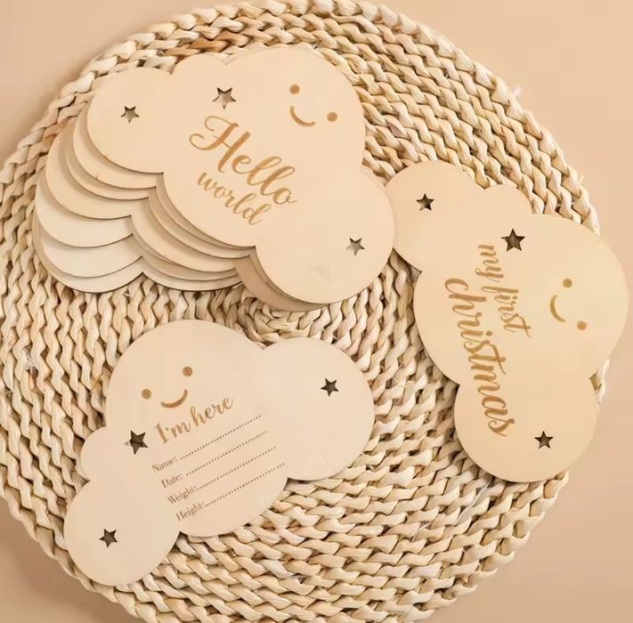 Метрика дерев'яні таблички по місяцях