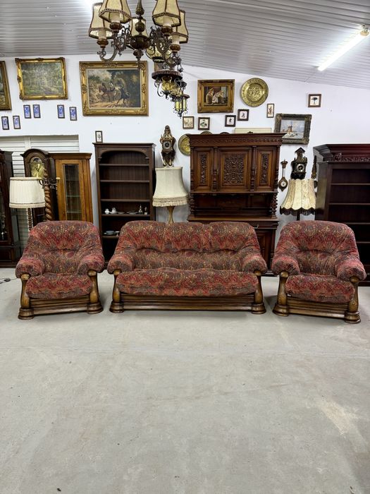 Велюровий гарнітур 3+1+1 диван комплект на дубе Мебель из Голландии