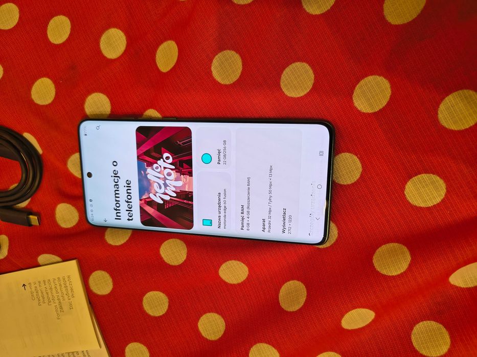 NOWY Motorola Edge 60 Fusion 8/256GB 5G LTE NFC Dual-sim Gwarancja2027