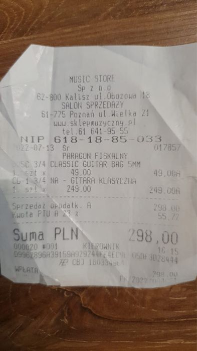Gitara klasyczna dla dziecka. Stan idealny.