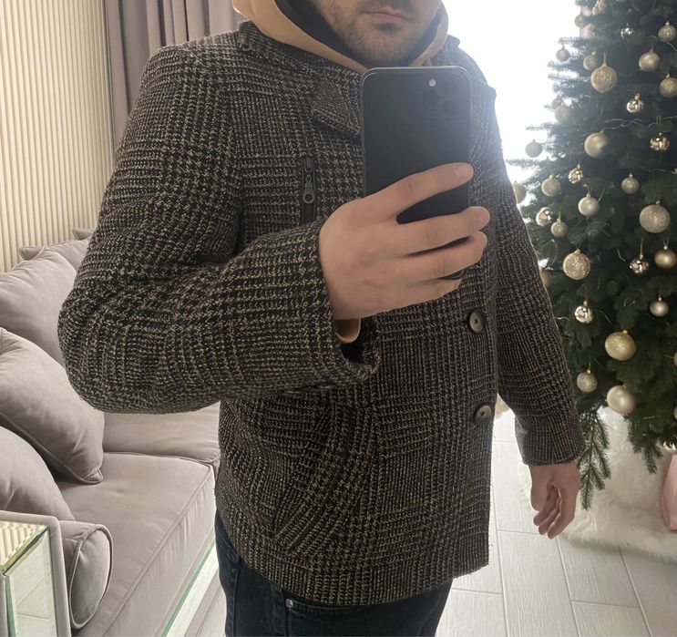 Пальто чоловіче темно-сіре Б/У