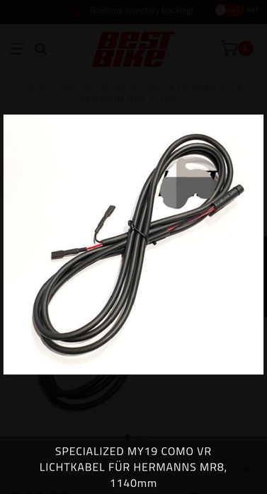 Część do rowerów elektrycznych SPECIALIZED Kabel oświetlenia przód