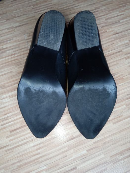 Buty czarne szpic obcas słupek