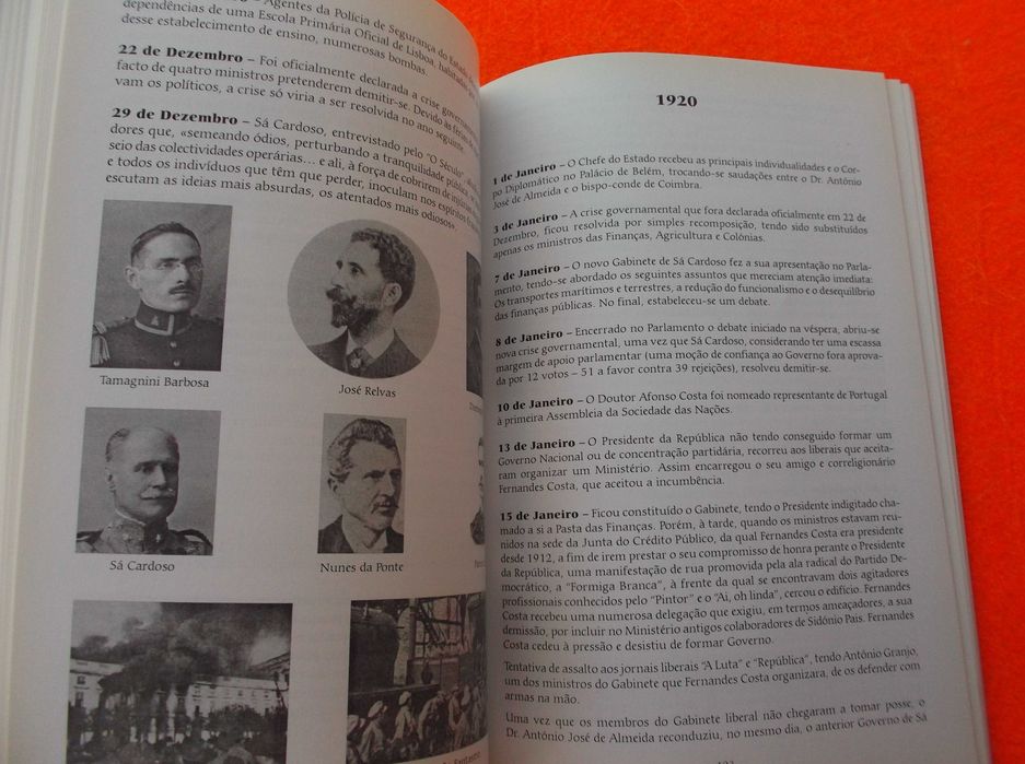 Primeira Républica Em Datas e Ilustrada 1910 / 1926