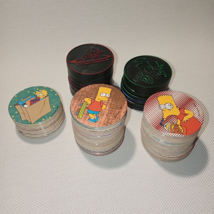 Tazos e Slammers Mad Caps Simpsons
