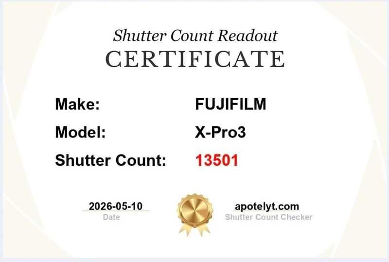 Fujifilm X-Pro3 + Leather Case 13500 Fotos