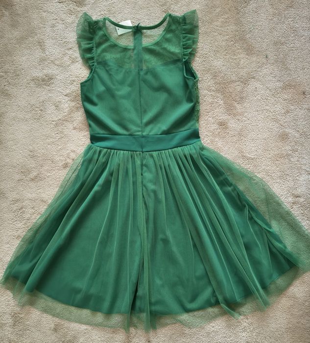 Elegancka koronkowa sukienka z tiulem, rozm.36