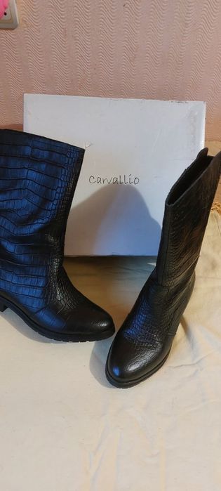 Кожаные зимние сапоги р.38