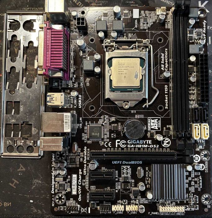 Материнська плата Gigabyte GA-H81M-DS2 (s1150, H81, PCI-Ex16)