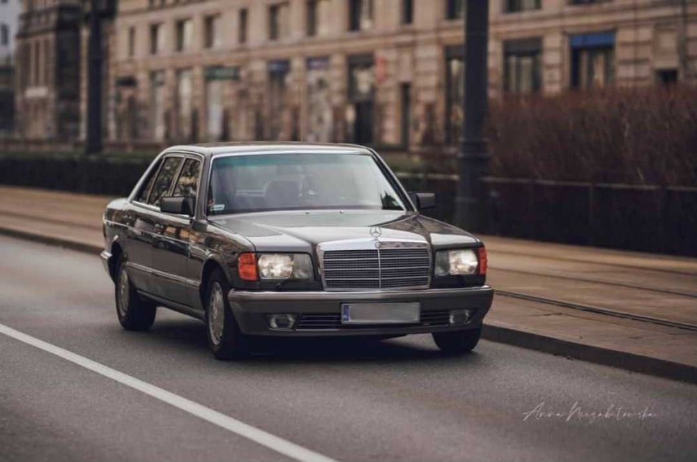 UWAGA Mercedes S-Klasa W126 klasyczna limuzyna do slubu eventy wynajem