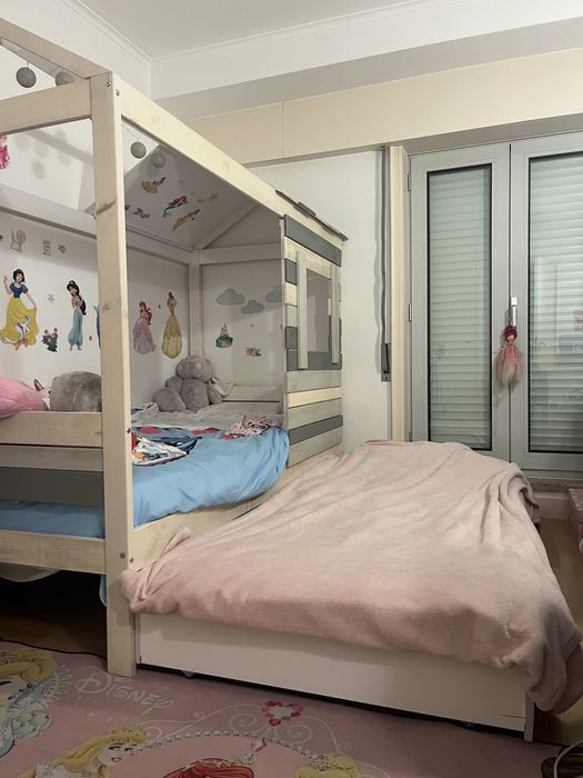 Cama de Criança Estilo casinha + Gavetāo