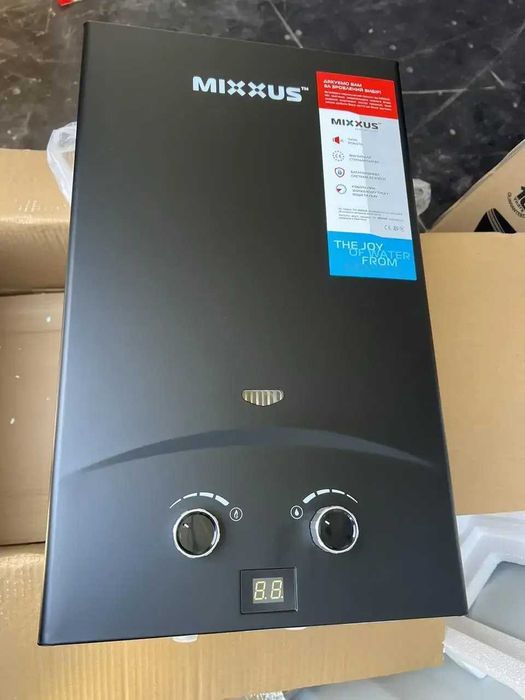 Газова колонка MIXXUS GWH-0210 BASIC BLACK димохідна 10 л