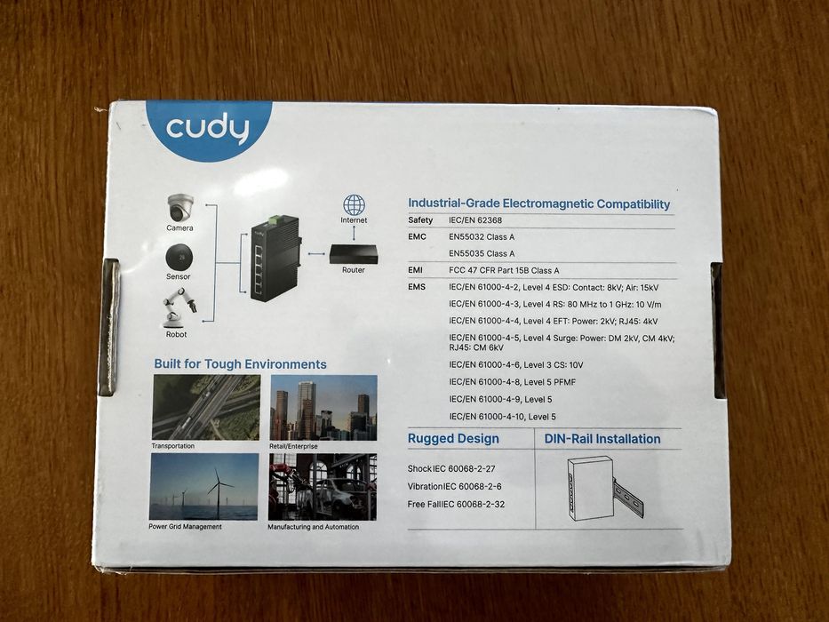 Cudy Switch industrial 5 Portas