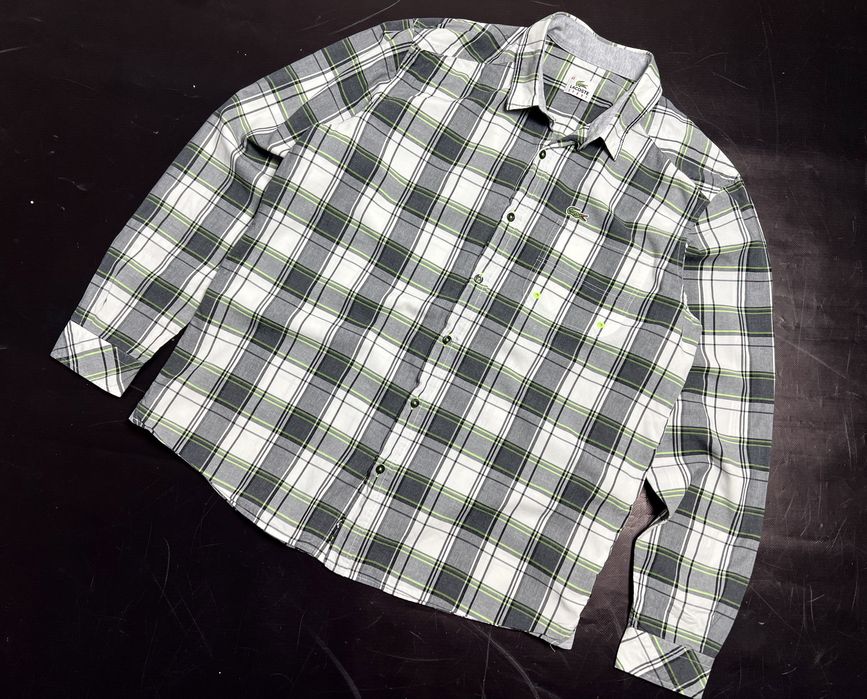 Стильная рубашка в клетку Lacoste - L/XL - кофта куртка