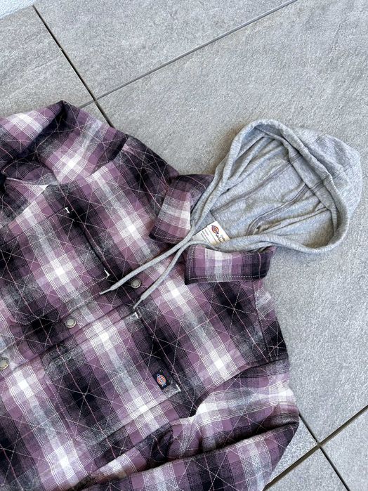 Kurtka flanelowa Dickies damska z kapturem krata r. M