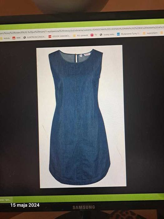sukienka jeans 52 54 bawełna 100% cotton