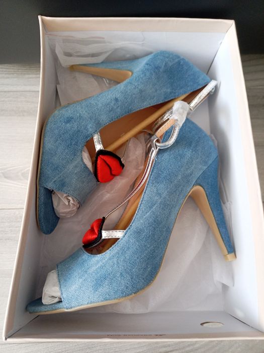 Buty dżinsowe szpilki nowe 38 i 39