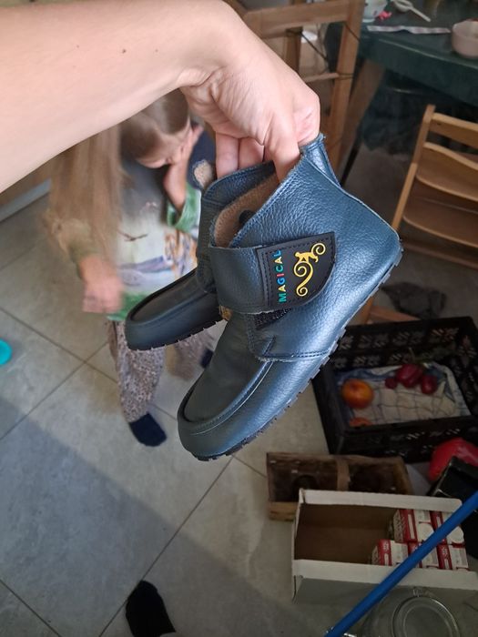 Nowe buty barefoot z wełną,  skórzane, 29 30