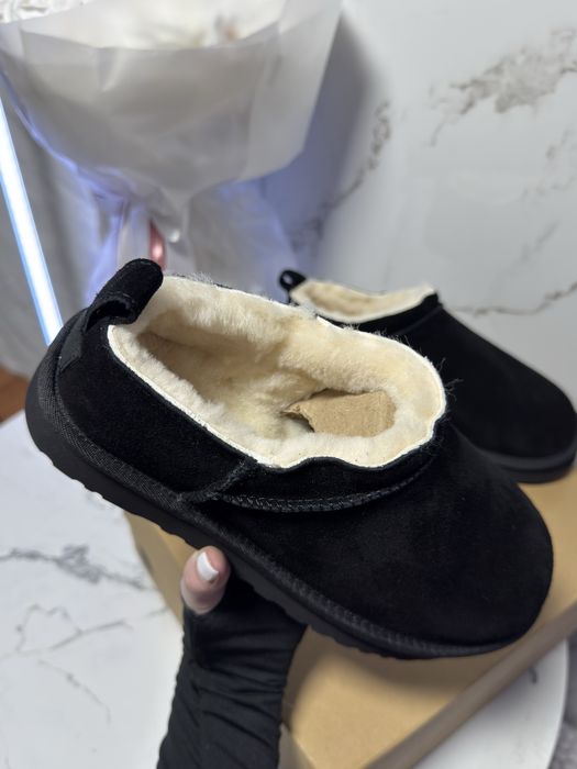 Трендові угі утеплені UGG CLASSIC MICRO CHESTNUT угг мікро чорні