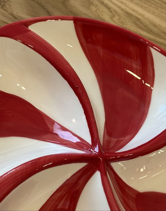 Тарілка яскрава святкова новорічна у святковому стилі у формі цукерки