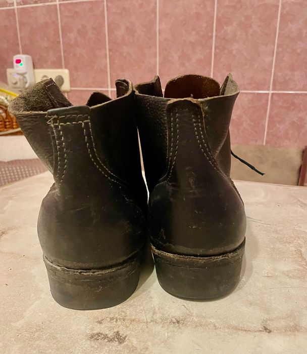 Чоловічі робочі черевики з натуральної шкіри, розмір 47.