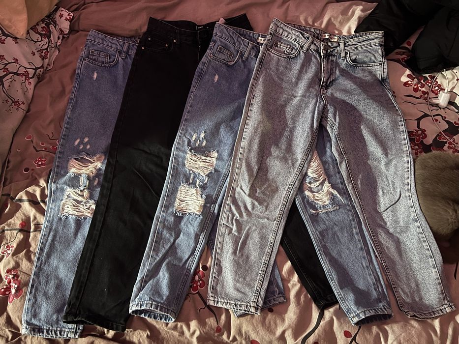 джинсы mom бренд addax