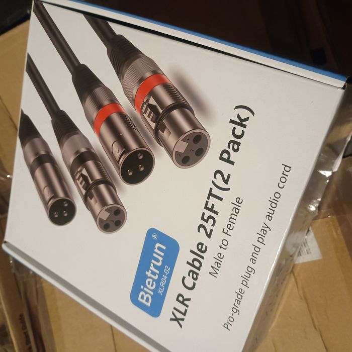 Kable XLR 7.5m  2szt nowe