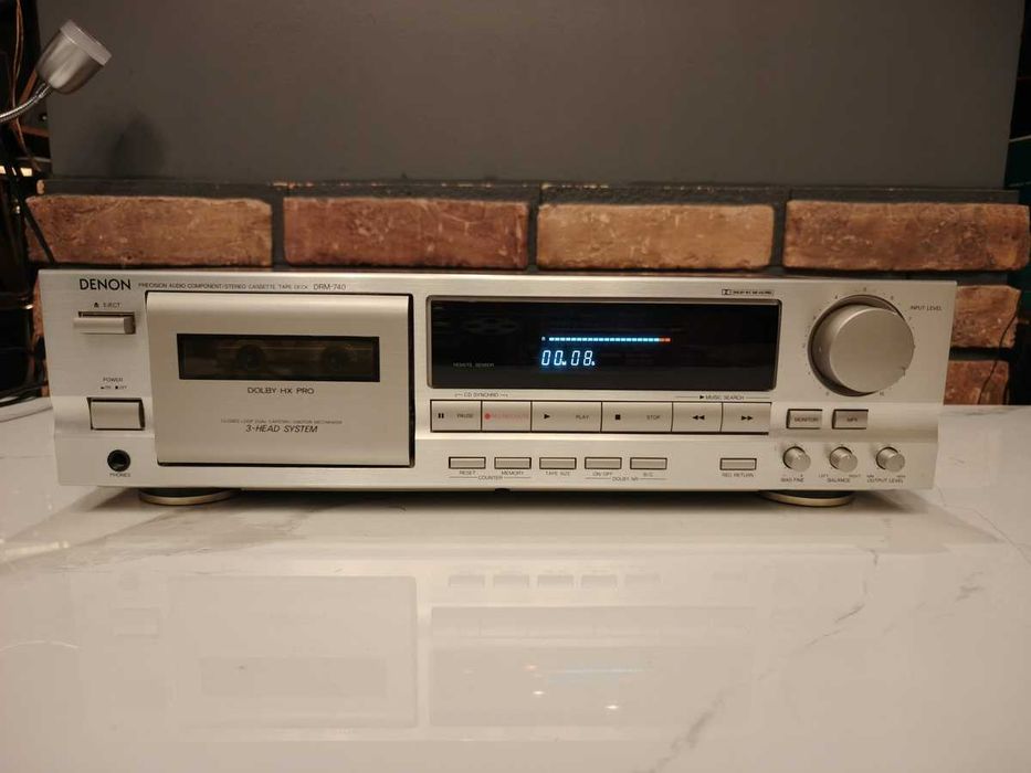 DENON DRM-740 ! Znakomity magnetofon kasetowy ! OKAZJA ! 3 HEAD