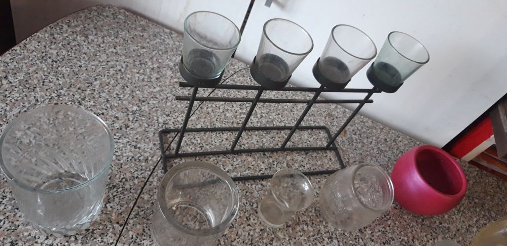 Conjunto de Porta-Velas/Outros Decorativos