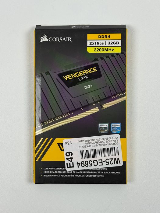 Pamięć RAM Corsair Vengeance LPX Black DDR4 DIMM 2×16GB 3200MHz XMP
