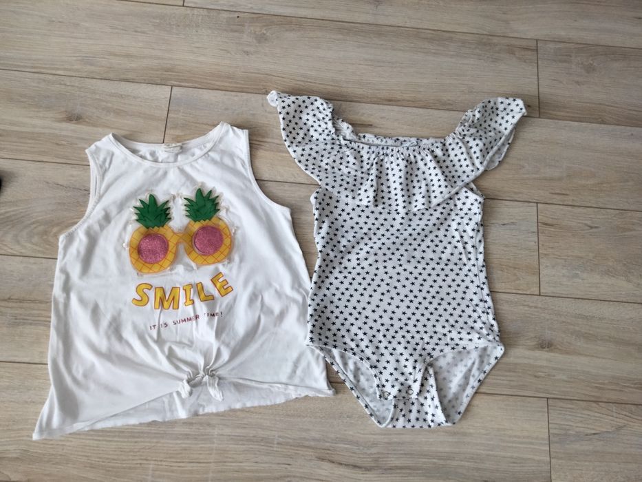 Zestaw Body w gwiazdy z falbanką  ZARA 134 + t-shirt gratis!