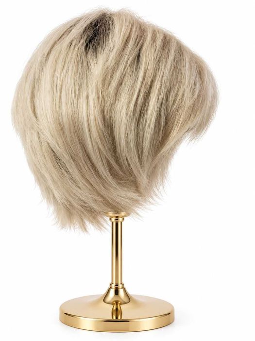 Peruka naturalna bob blond z grzywką Monsanta mono , cieniowana -Nessaja salon peruk