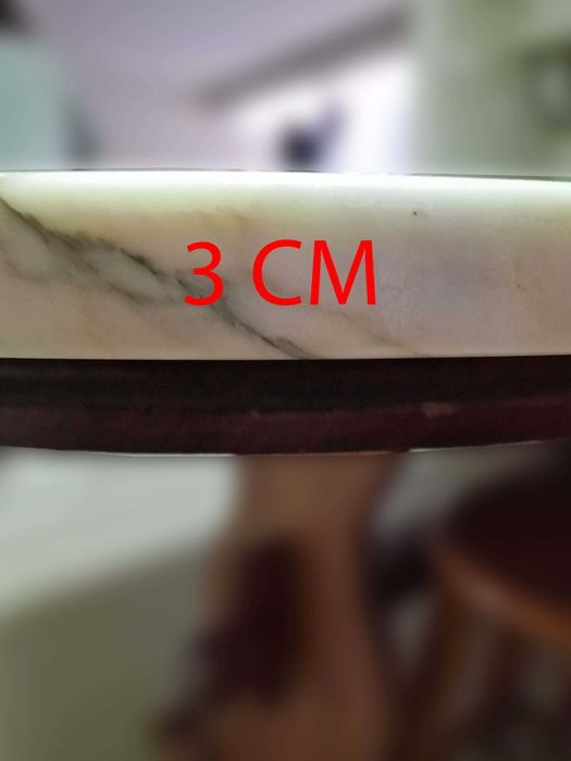 Pedra mármore - tampo de mesa - 186,5 cm x 90 cm X 3cm