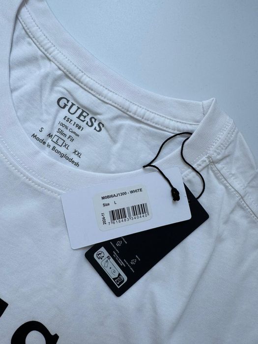 Nowa Koszulka T-shirt GUESS męska biała L