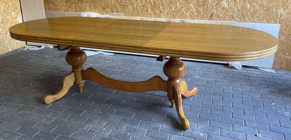 Dębowy Zestaw Stół z Krzesłami 6X Rozkladany