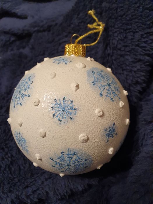 Handmade ręcznie wykonana duża bombka