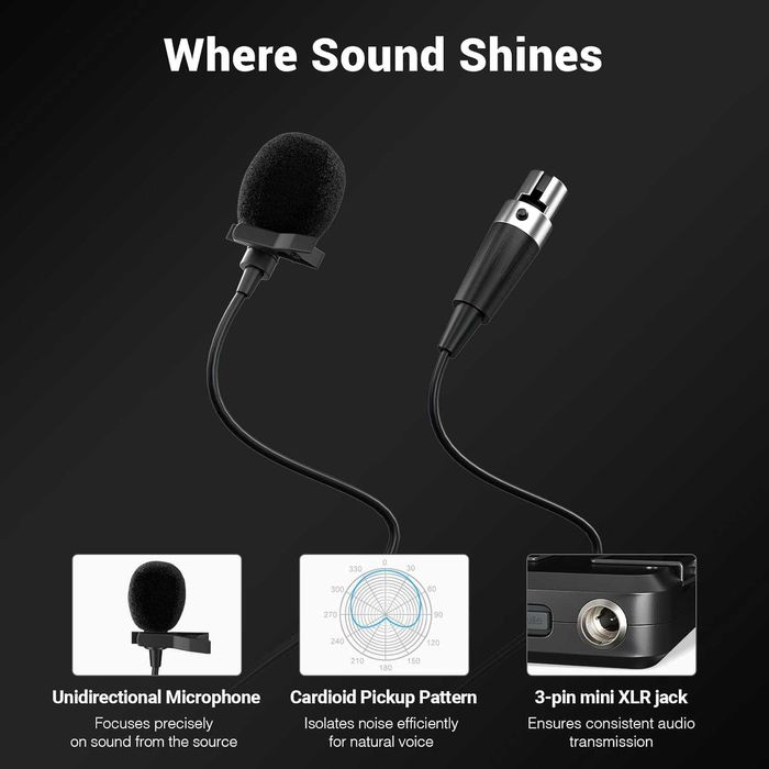 Zestaw mikrofonów bezprzewodowych Phenyx Pro PTU-7000B