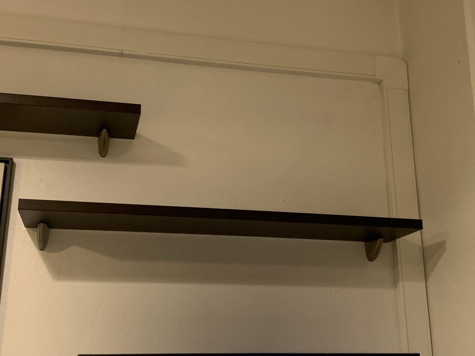 2 Prateleiras com suporte de Aço Inoxidável sem brilho