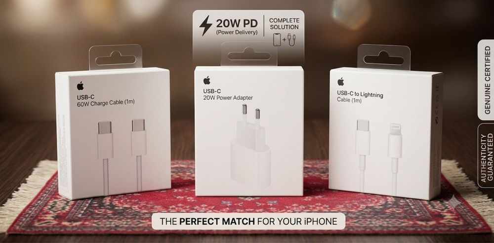 Быстрая зарядка Apple iPhone 20W Блок + Кабель Type-C / Lightning Новый