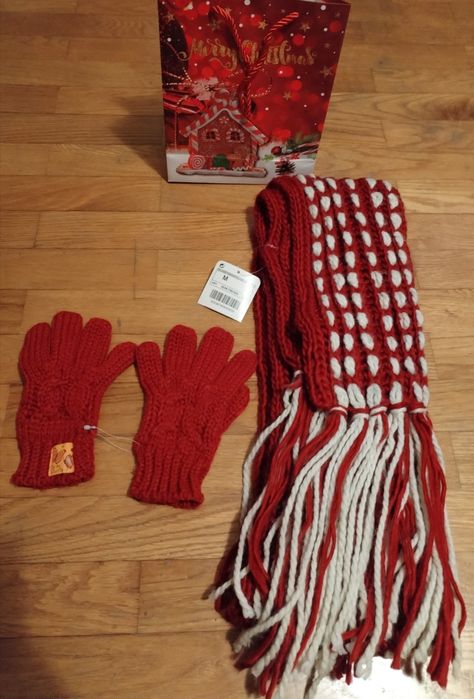 Pack Luvas e Cachecol Tam M_oferta do saco Natal