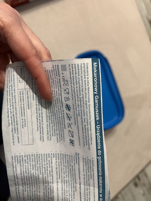 Tupperware, pojemnik do robienia makaronu