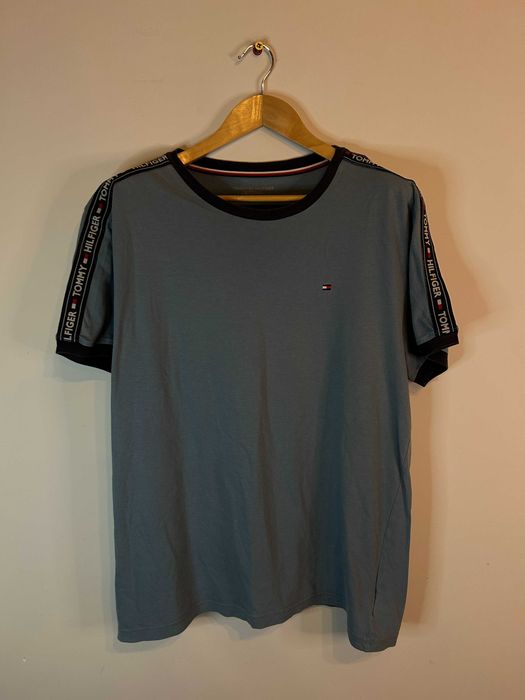 Koszulka Tommy Hilfiger niebieska z logiem xl